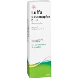 Verpackung von Luffa Nasentropfen für chronischen Schnupfen, homöopathisch.