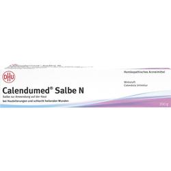 Weiße Verpackung einer homöopathischen Salbe zur Hautanwendung.