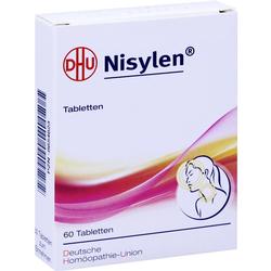 Eine Schachtel mit 60 Nisylan-Tabletten der Deutschen Homöopathie-Union.